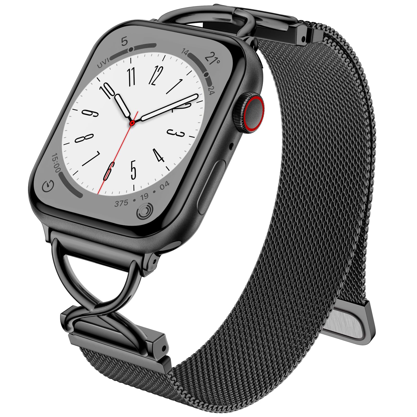 Dirrelo Metal Band Compatible With Apple Watch Bands 44Mm 41Mm 40Mm 38Mm 42Mm 44Mm 45Mm 49Mm Men Women, Mesh Magnetic Clasp Stai